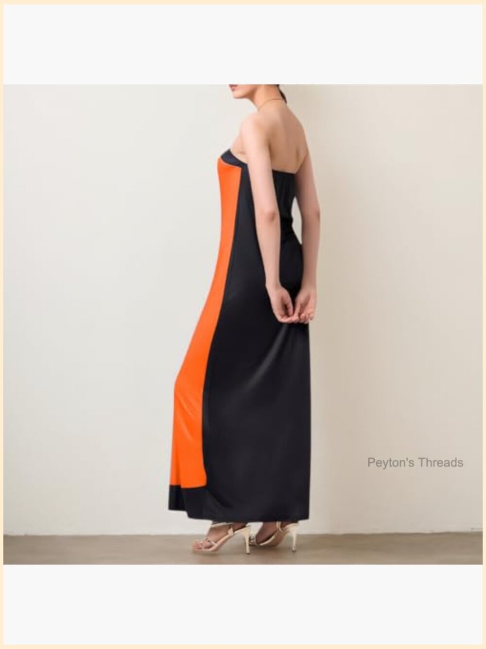 Strapless Maxi Dress Floral Boho Flowy Long Tube Sundress - Picture 4 of 7